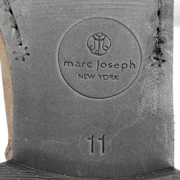 Marc JosephNIB Williamsburg Bootie Grey Nubuck Brown Chic Leather Girl's 11
